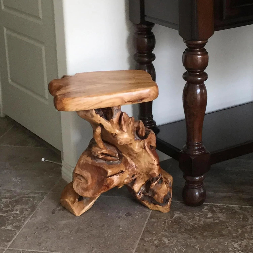 Cedar Wooden Live Edge Side Table M1539