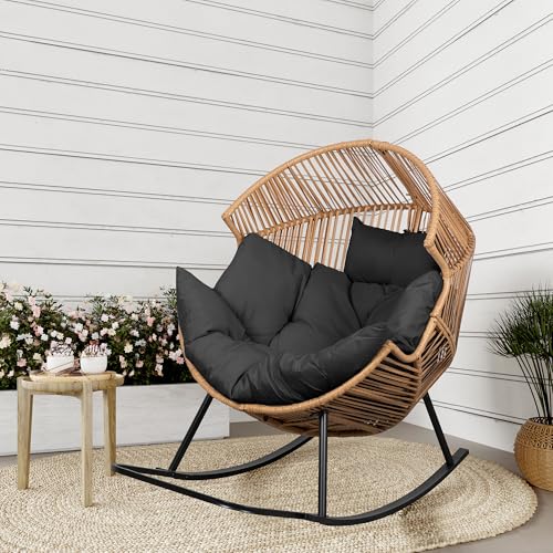 Oversized Wicker Egg Chair with Cushion V8777