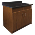 Two Doors One Drawer One Adjustable Shelf Base Cabinet Mahogany Slate Q155