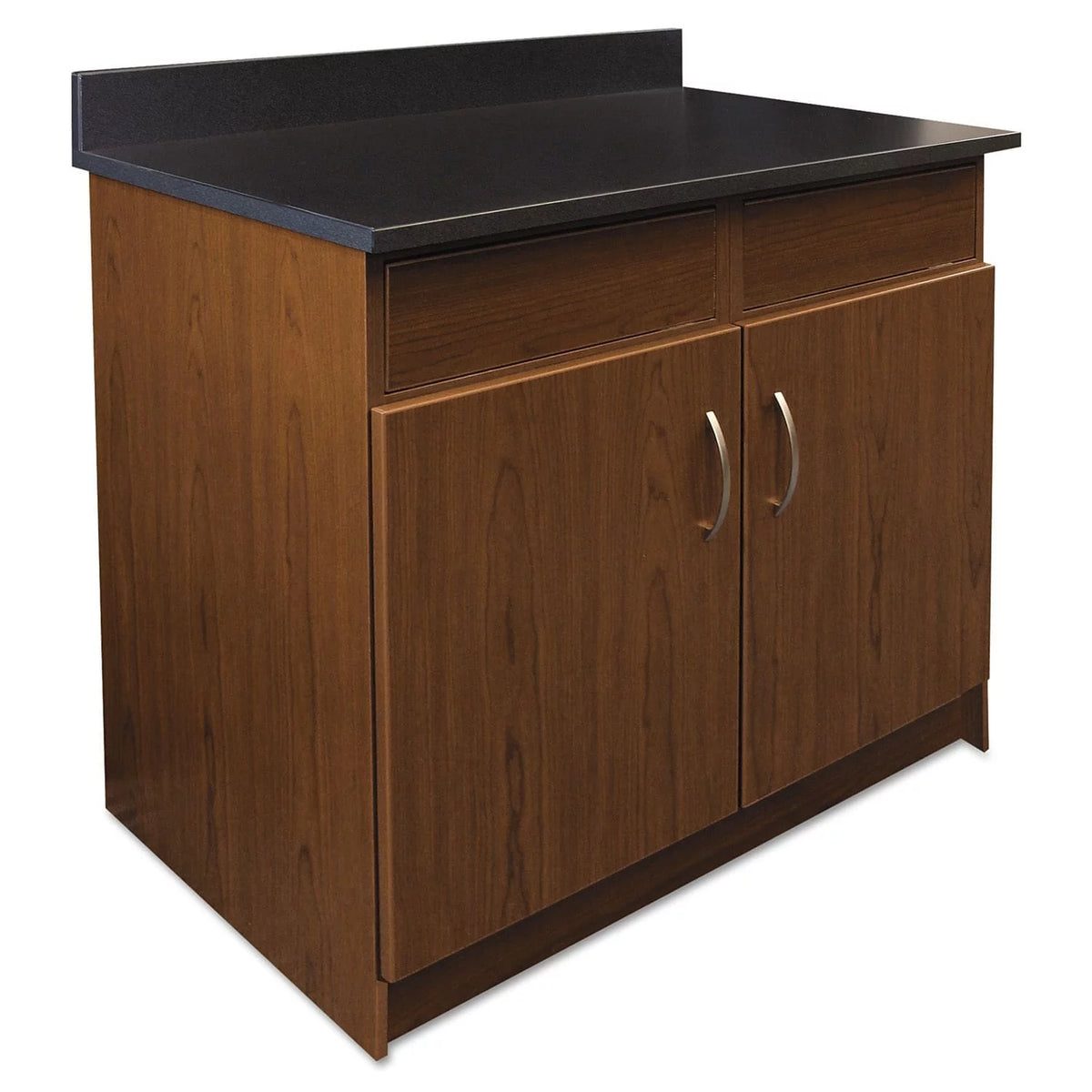 Two Doors One Drawer One Adjustable Shelf Base Cabinet Mahogany Slate Q155