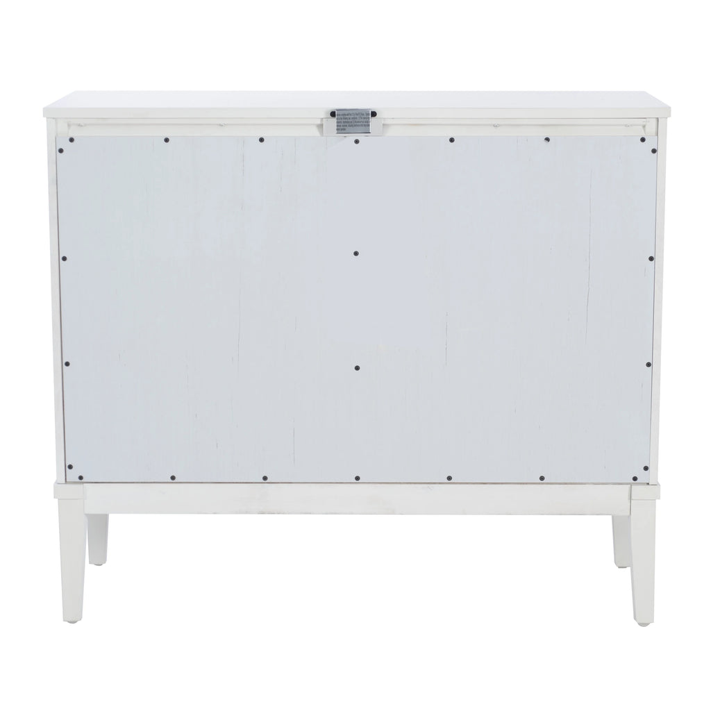 White 2-Sliding Door Accent Cabinet S329