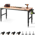 60" Adjustable Heavy Duty Workbench 2000 LBS with Power Outlets P49902