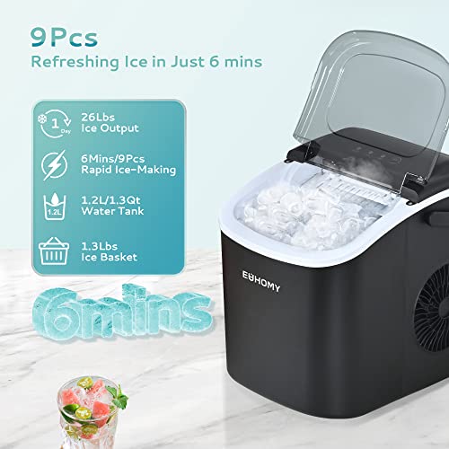 Portable Countertop Ice Maker with Basket and Scoop M9252