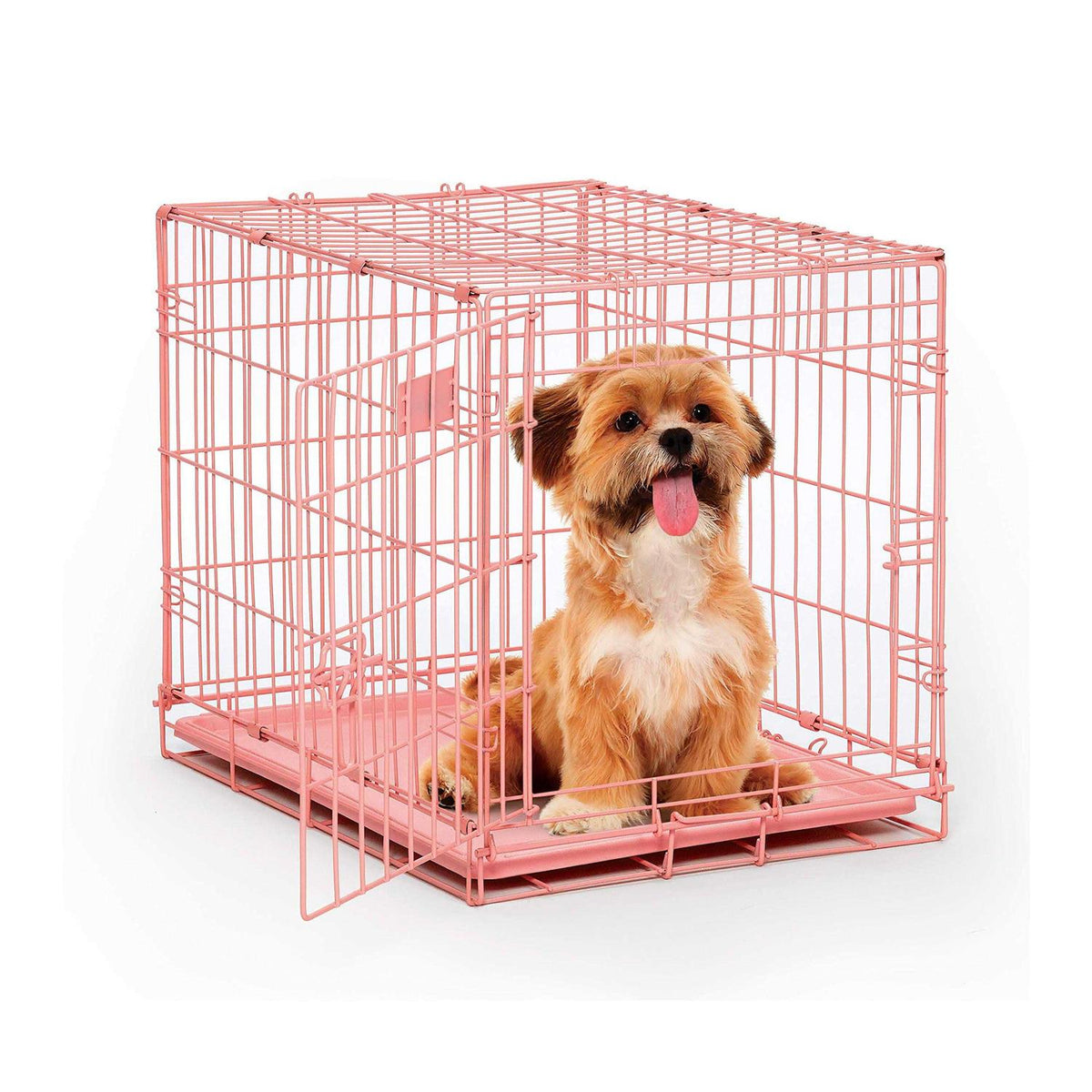 Pink Single Door Dog Crate V785