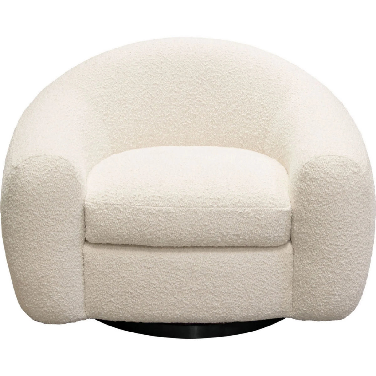 Bone White Boucle Swivel Accent Chair G799366
