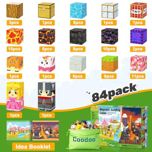 84 PCS Magnetic Tiles Building Blocks U90375