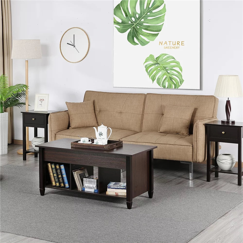 Modern Lift Top Coffee Table with 3 Storage Compartments K379