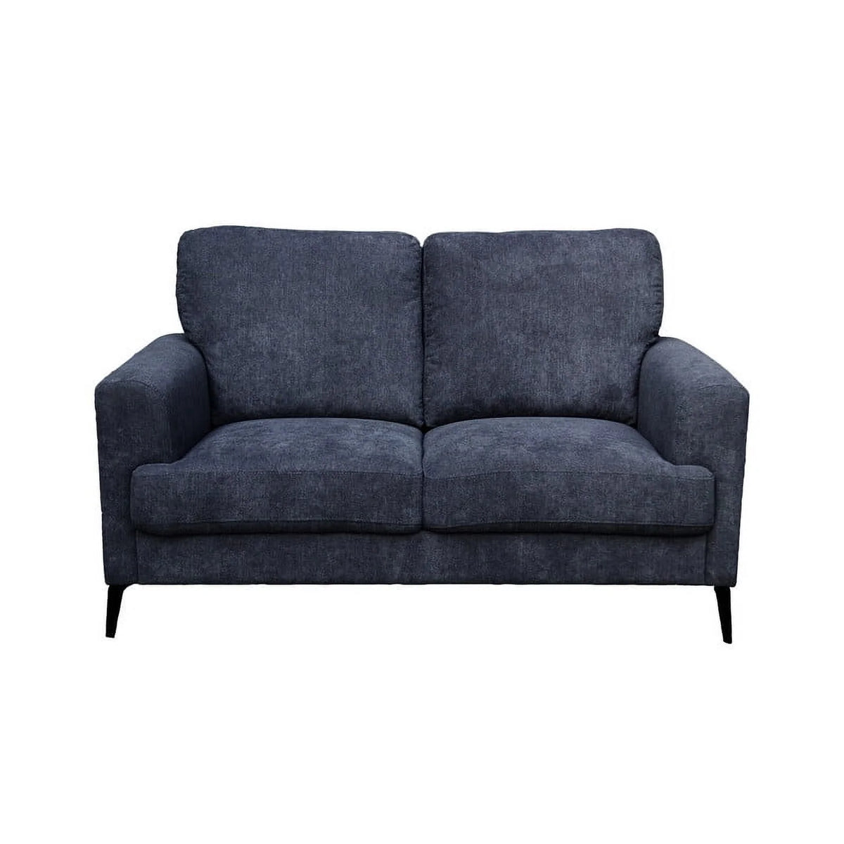 Black Chenille Sofa Loveseat Chair Living Room Set F717