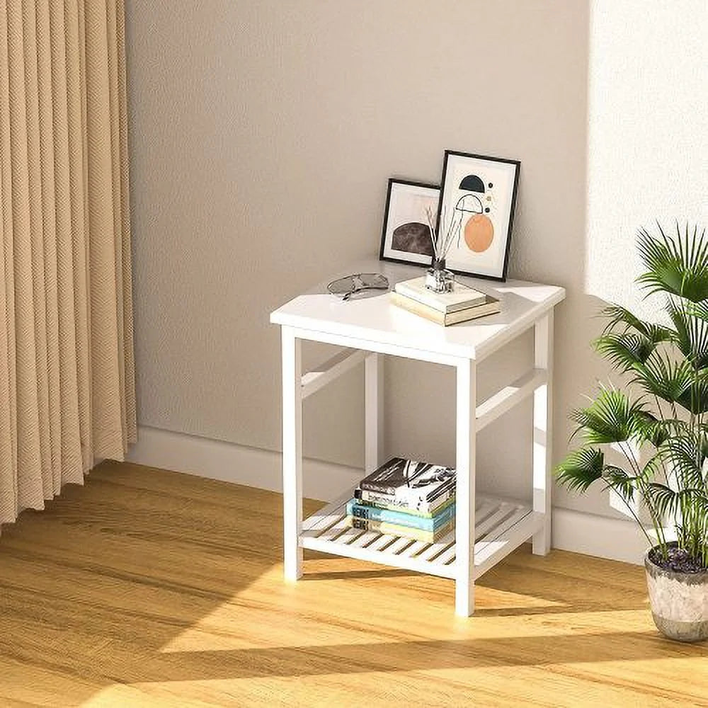 White Bamboo Nightstand O3617