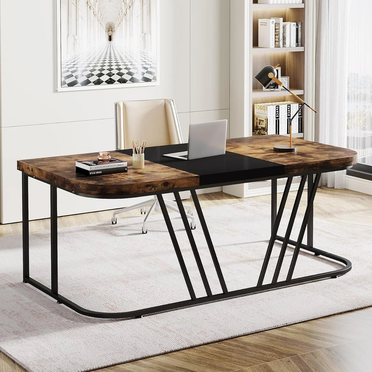 63" Industrial Executive Desk Q7987