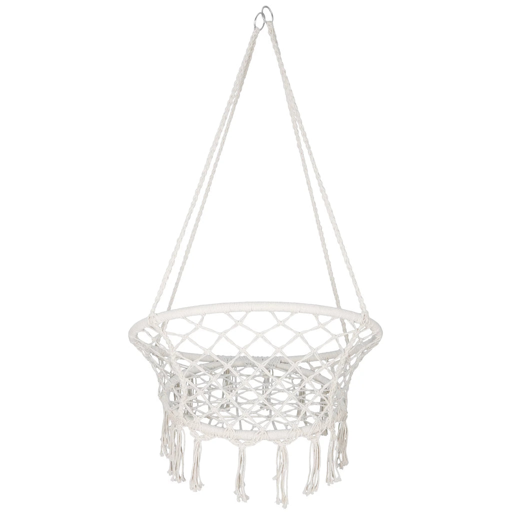 Hammock Chair Macrame Swing Chair Beige C66925