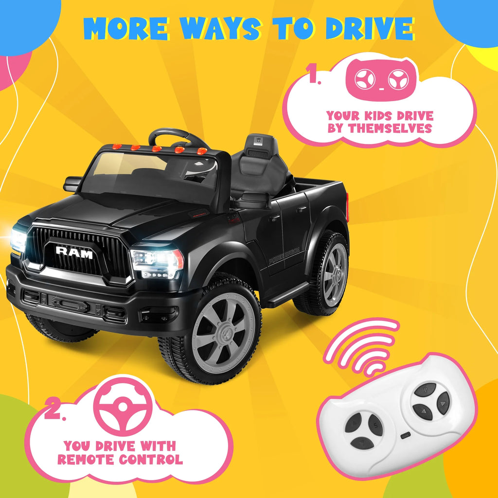 12V Powered Ride On Truck Car with Parents Remote Control, Red J982