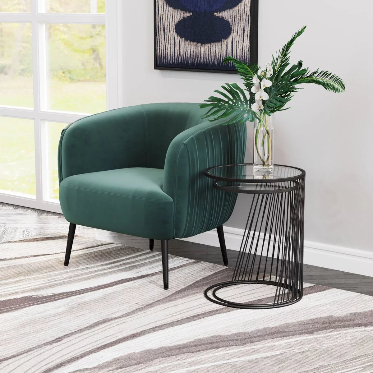 Black Nesting Table Set V247225