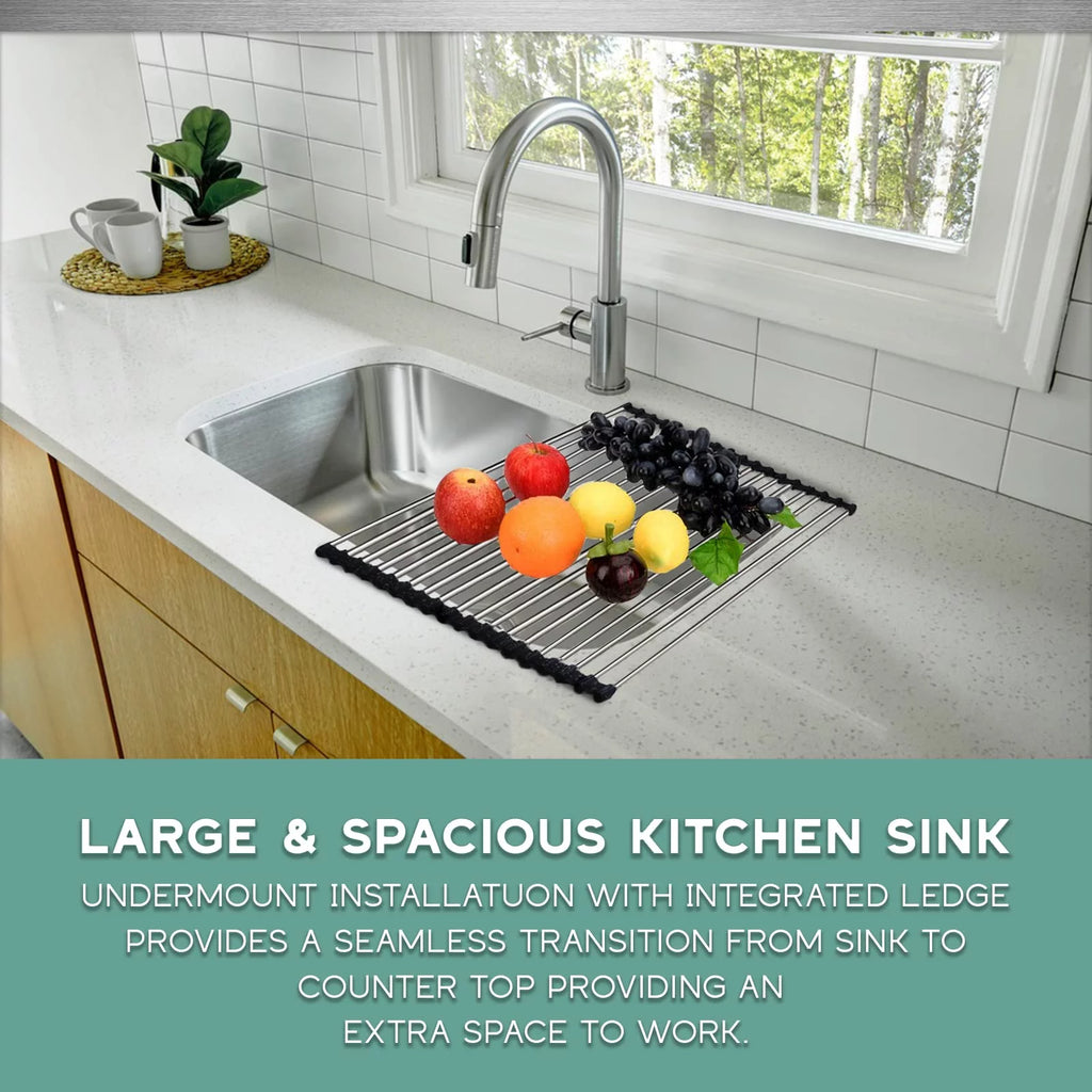 29 Inch Undermount Single Bowl 18 Gauge Kitchen Sink R136085
