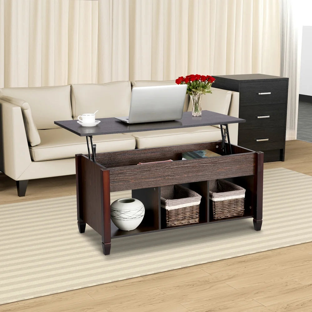 Modern Lift Top Coffee Table with 3 Storage Compartments K379