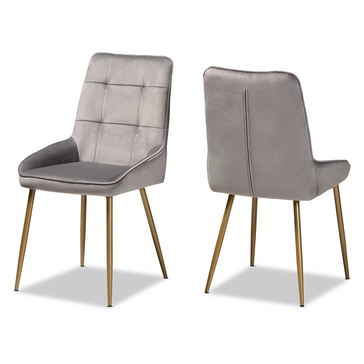 Grey and Gold Dining Chair Set of 2 G3627