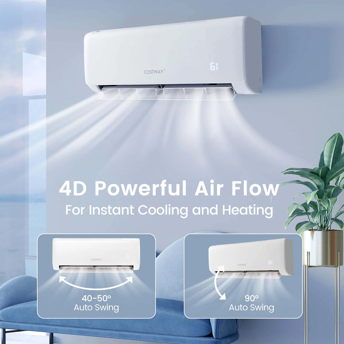 24,000 BTU Mini Split Air Conditioner with Heat Pump F12696
