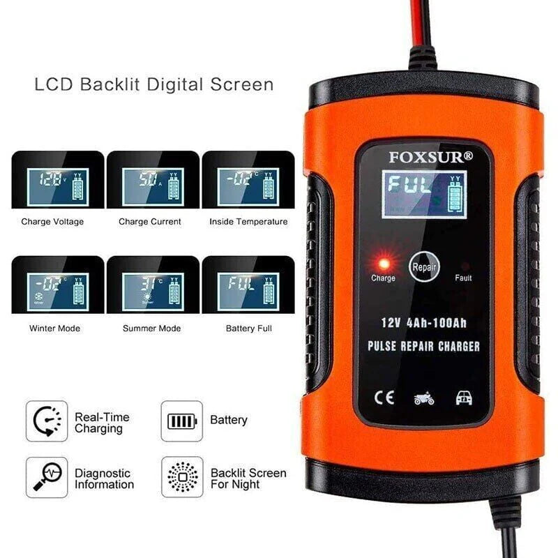 2 Pack 12V Automatic Battery Charger Maintainer B9786