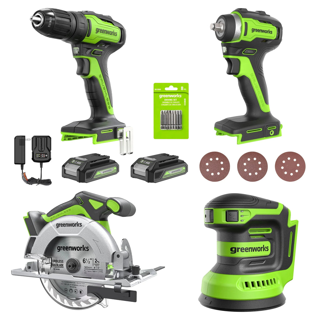 24V Brushless Drill Driver Combo Kit with Two 2Ah Batteries & Charger Z361631