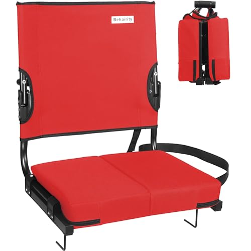 Portable Folding Padded Stadium Chair with Back Support Y5036