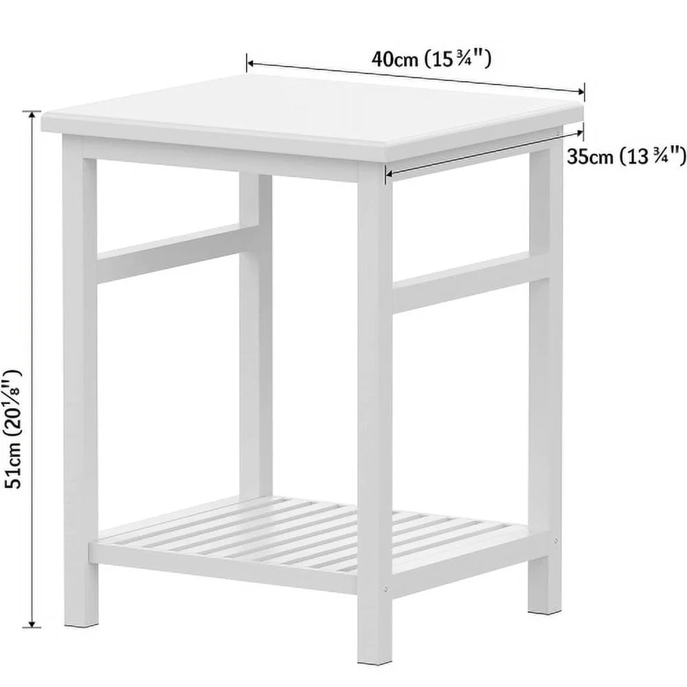 White Bamboo Nightstand O3617