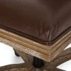 Dark Brown Faux Leather Swivel Office Chair E103