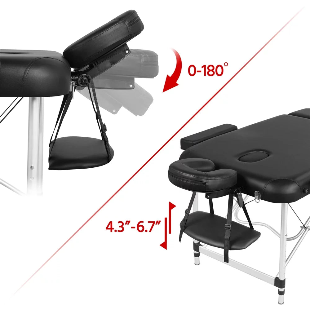 27.6'' Wide Adjustable 3 Fold Aluminum Massage Table A872033