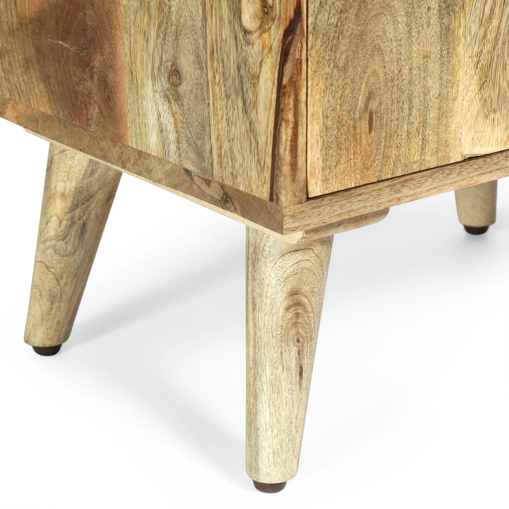Handcrafted Mango Wood Nightstand with Storage C41624
