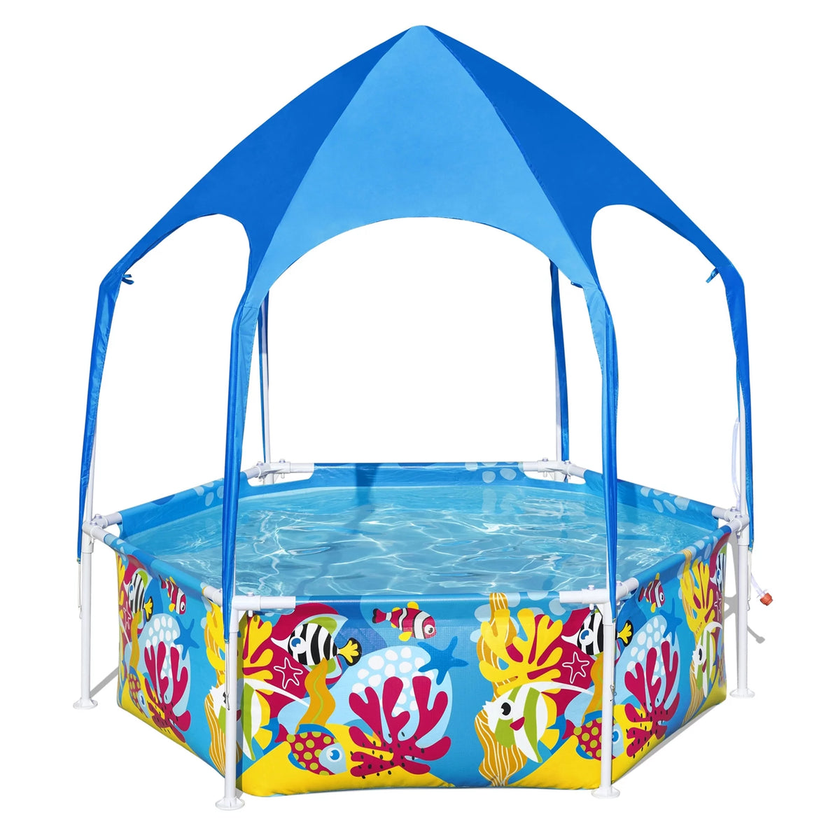 6' x 20 Round Above Ground Swimming Pool with Canopy G47476