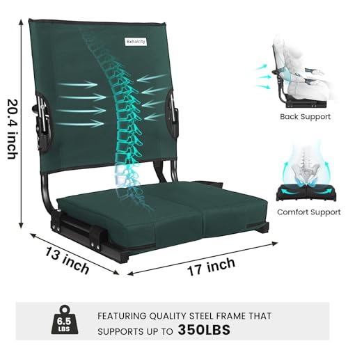 Portable Folding Padded Stadium Chair with Back Support Y5036