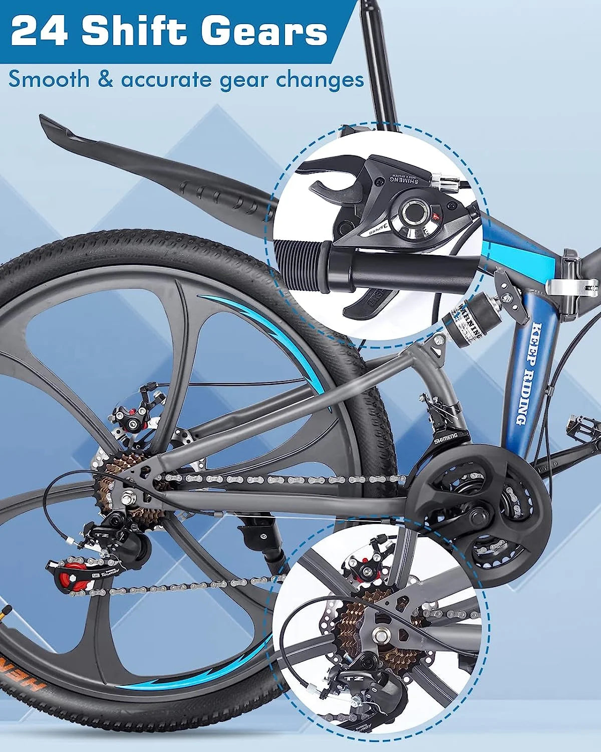 26 Inch 24 Speed Dual Disc Brake Mountain Bike T3883