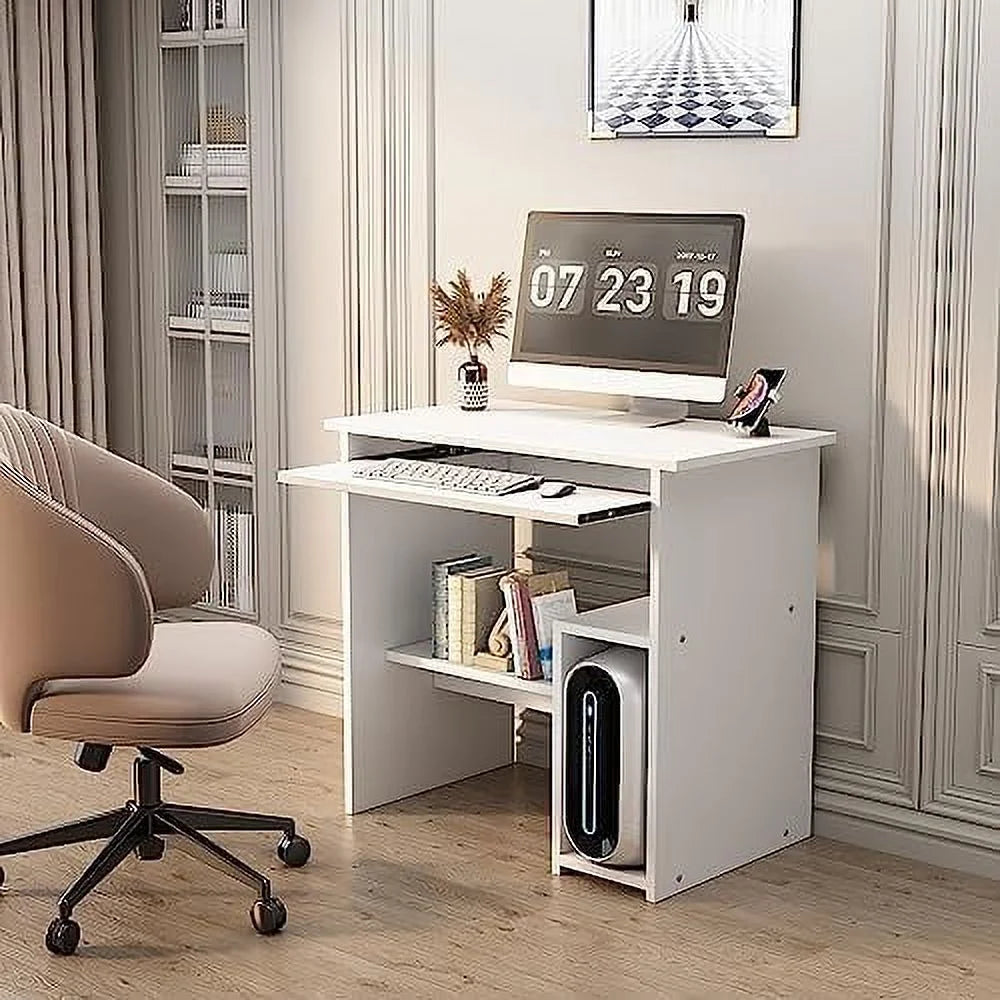 Computer Desk with Drawer Shelves Keyboard Tray X3454