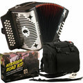 Black Diatonic Button Accordion with Gig Bag V4463