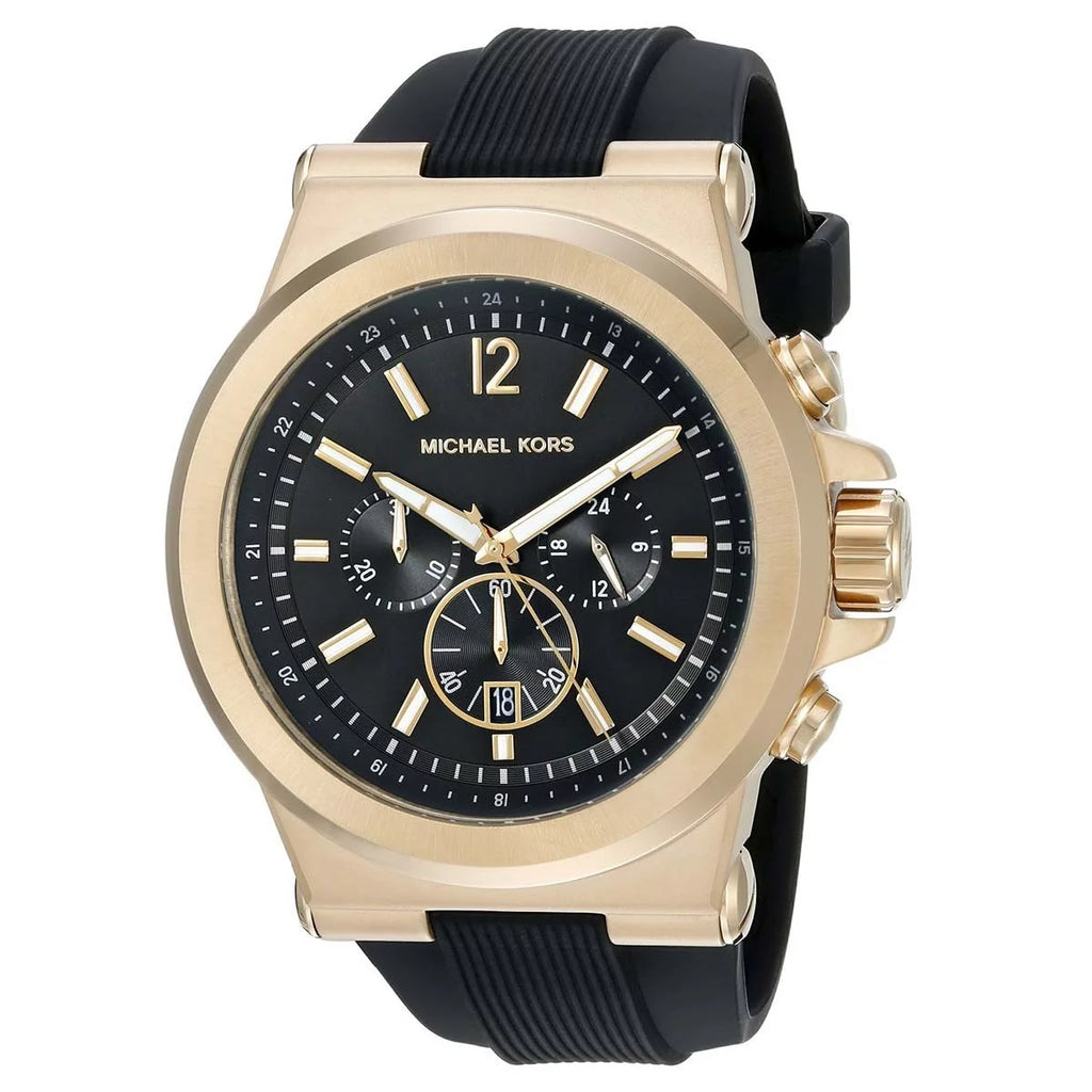 Black Rubber Chronograph Watch P649962