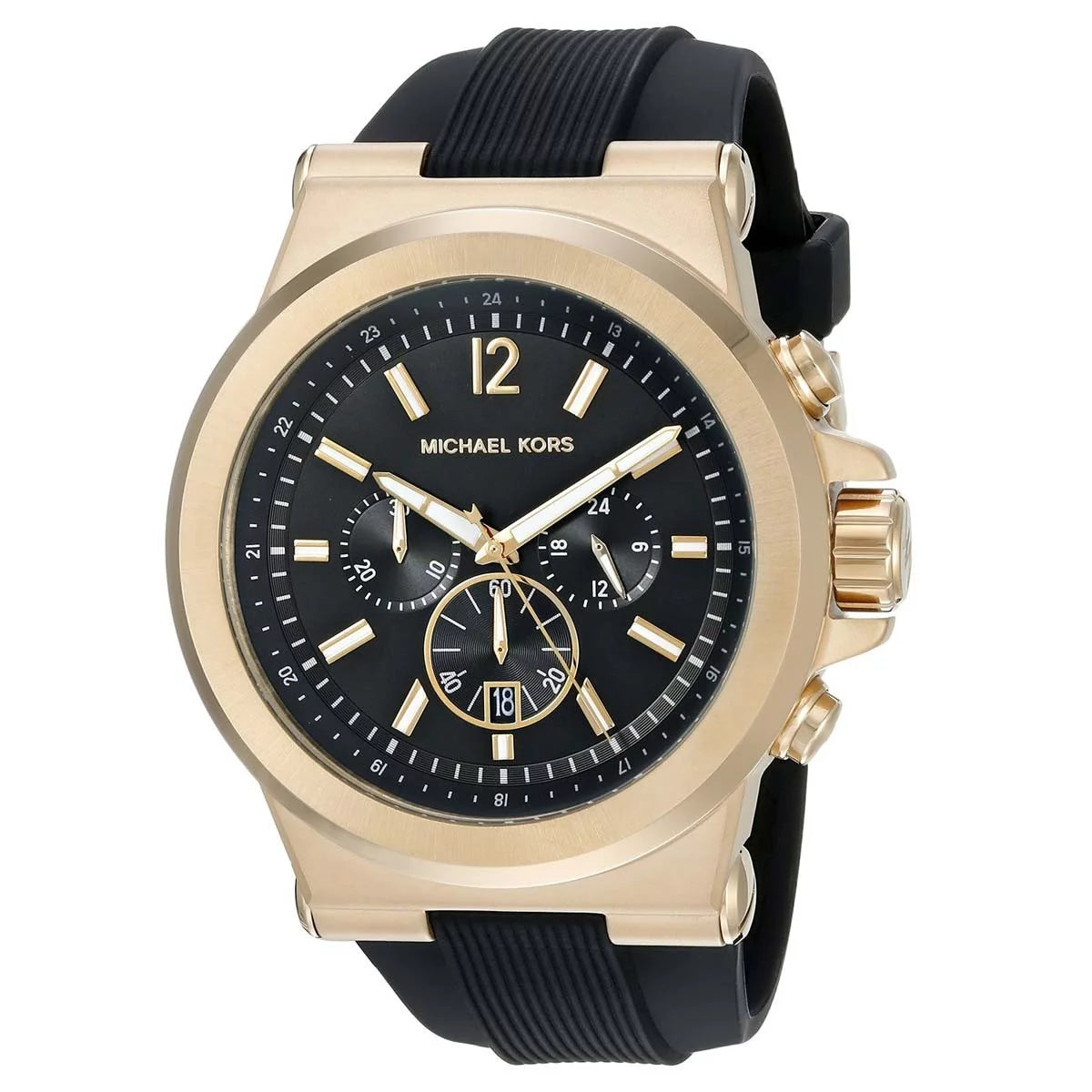 Black Rubber Chronograph Watch P649962