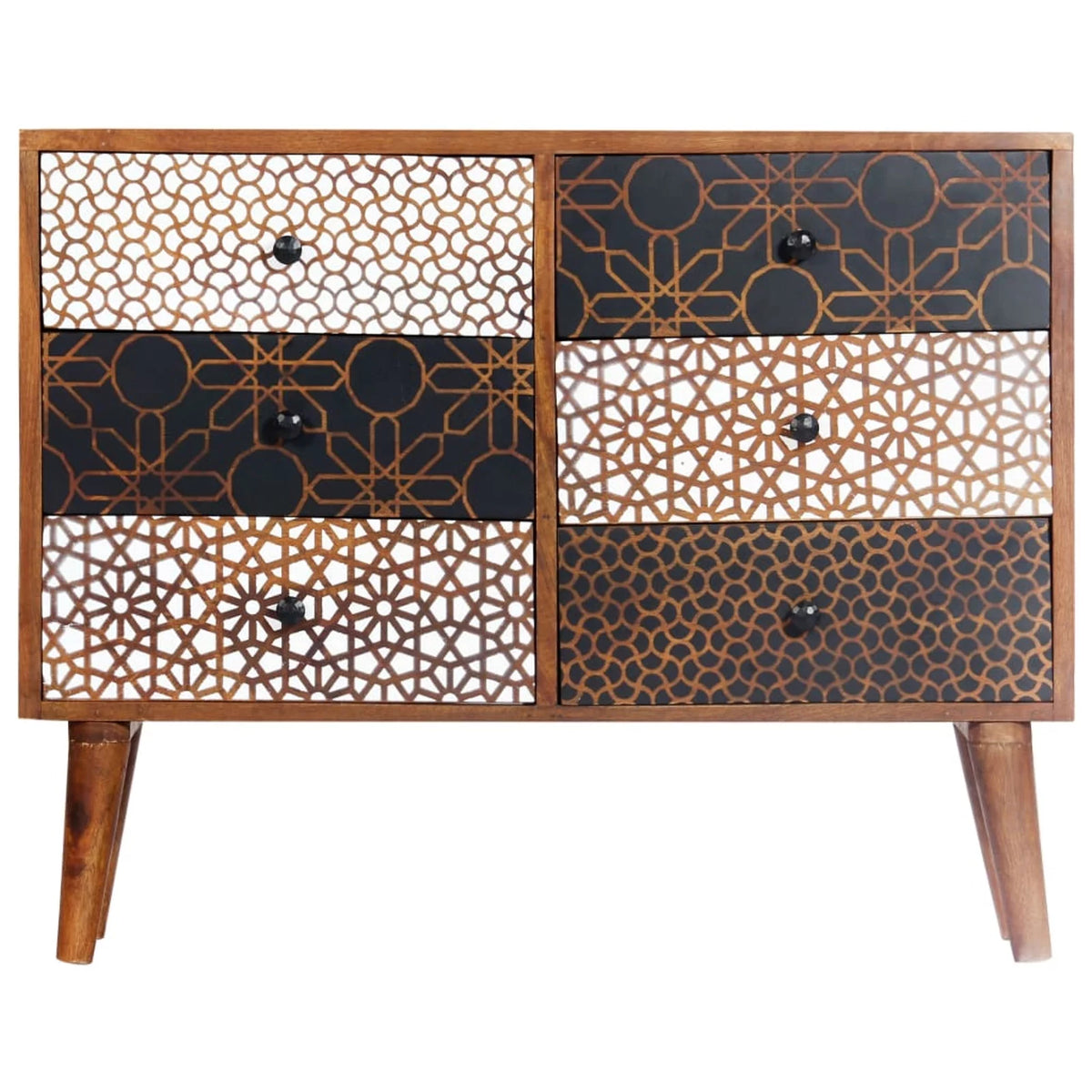 Wooden Sideboard with 6 Storage Drawers B143905