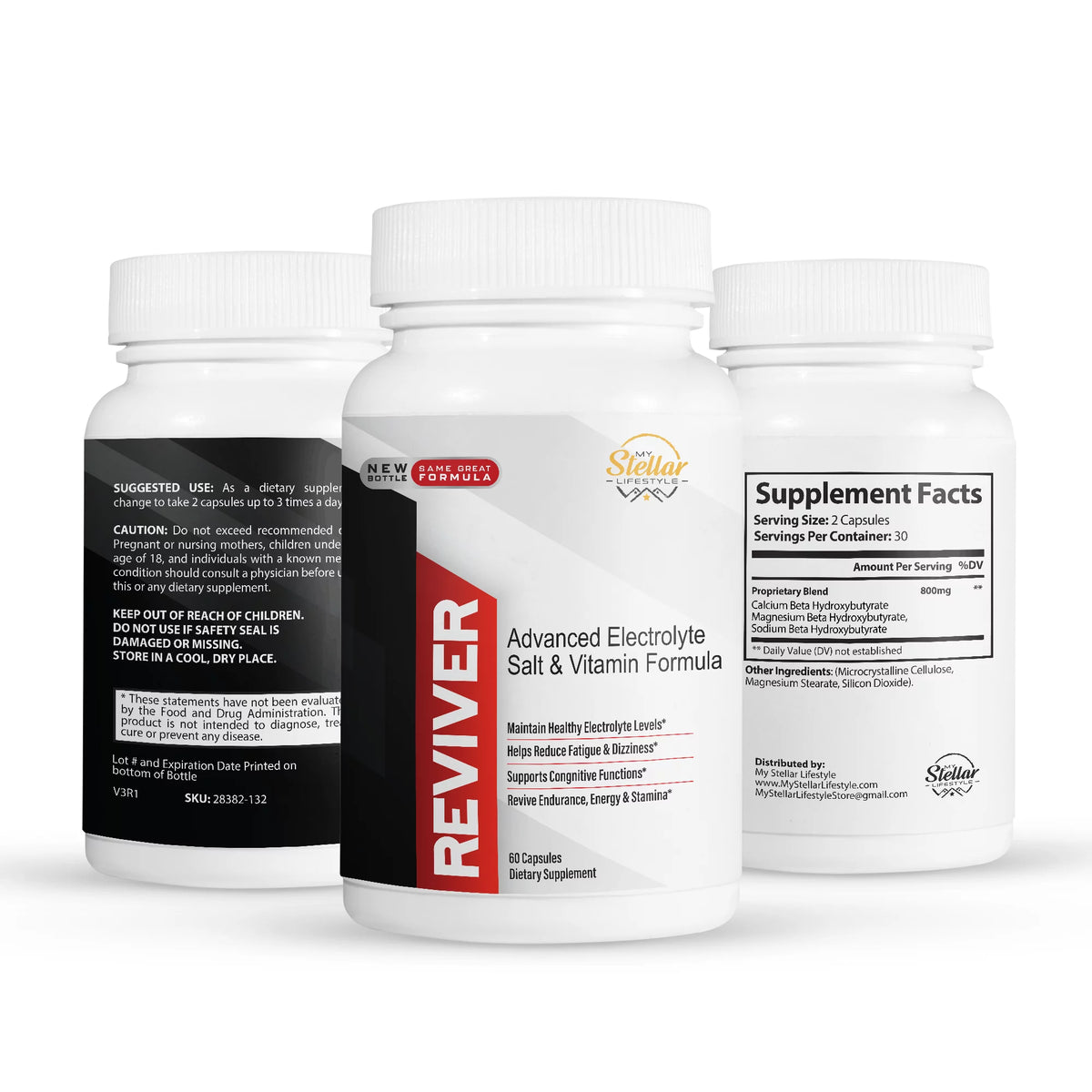 5 Pack Electrolyte Salt and Vitamin Formula 60 Capsules A654892