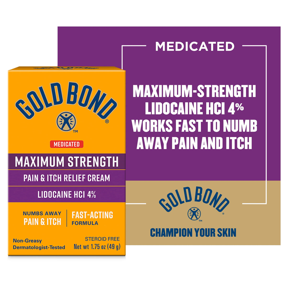 Maximum Strength Pain & Itch Cream 1.75 oz H124