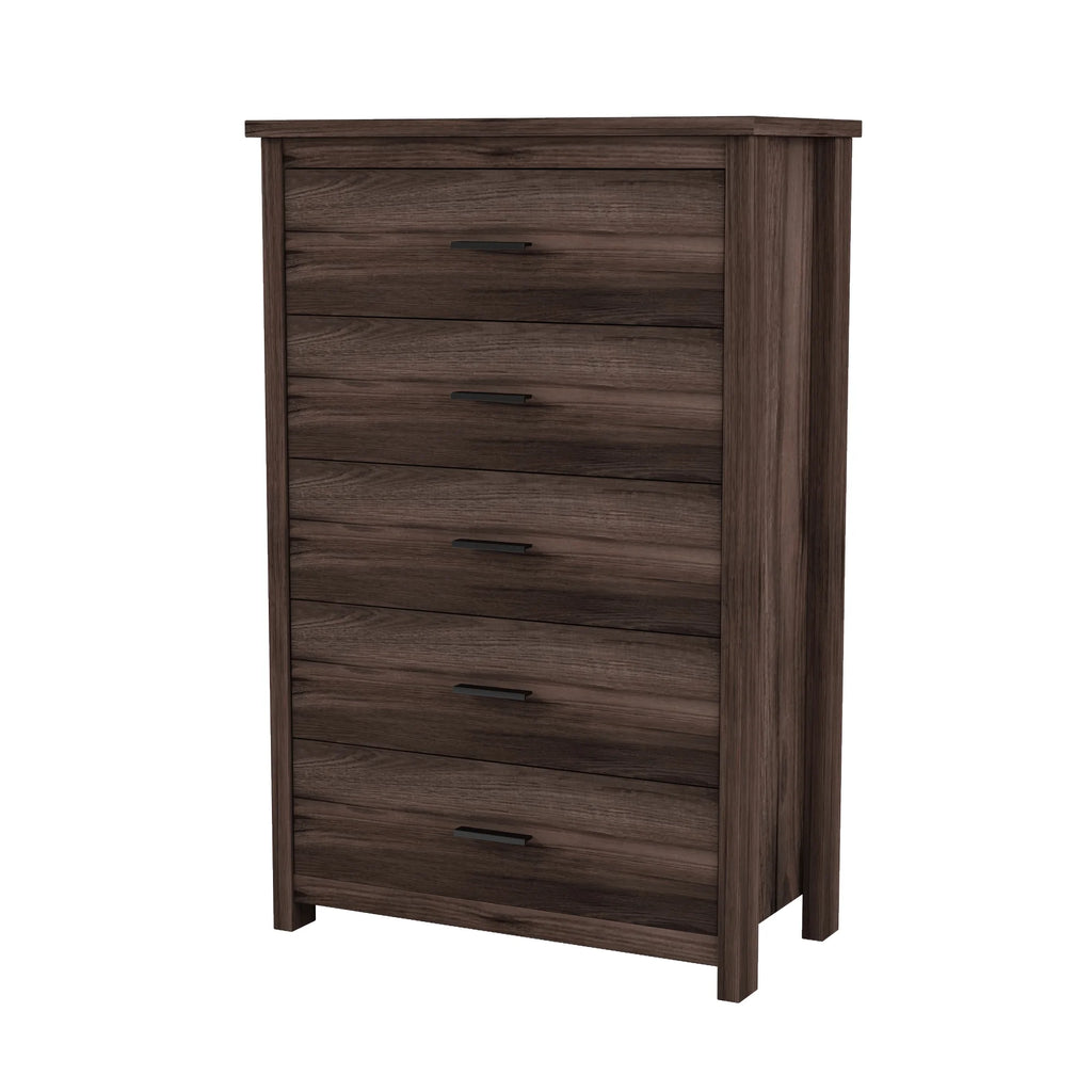 Light Gray 5 Drawer Wooden Dresser B3877