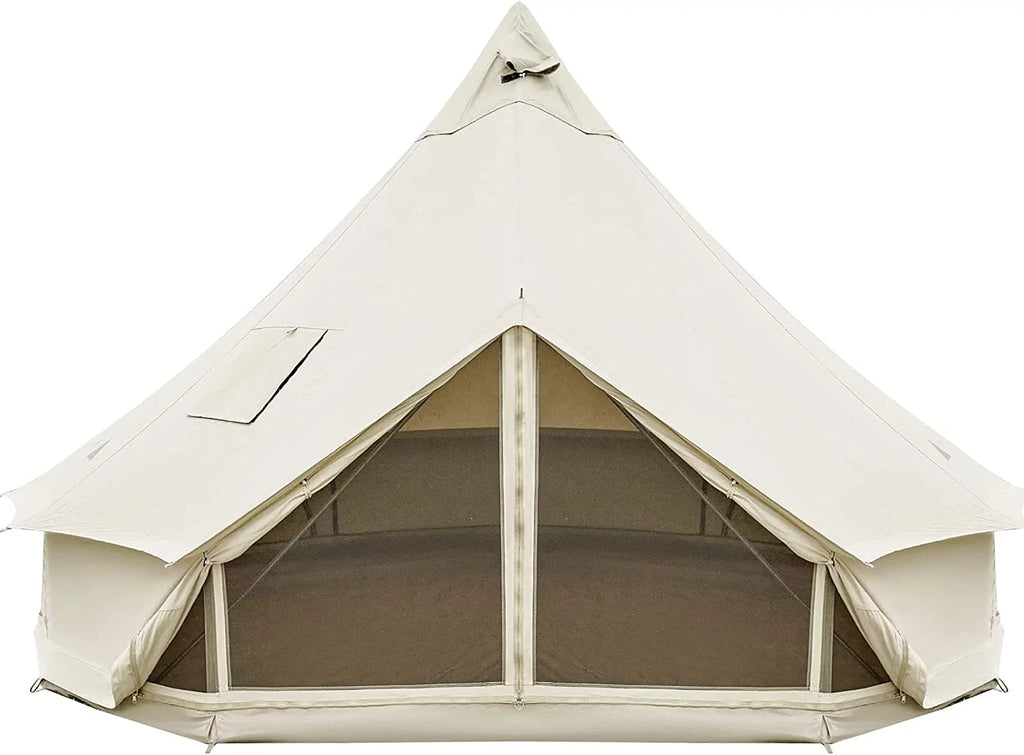 Canvas Bell Tent with Stove Jack Hole, 8-People 4 Seasons P34509