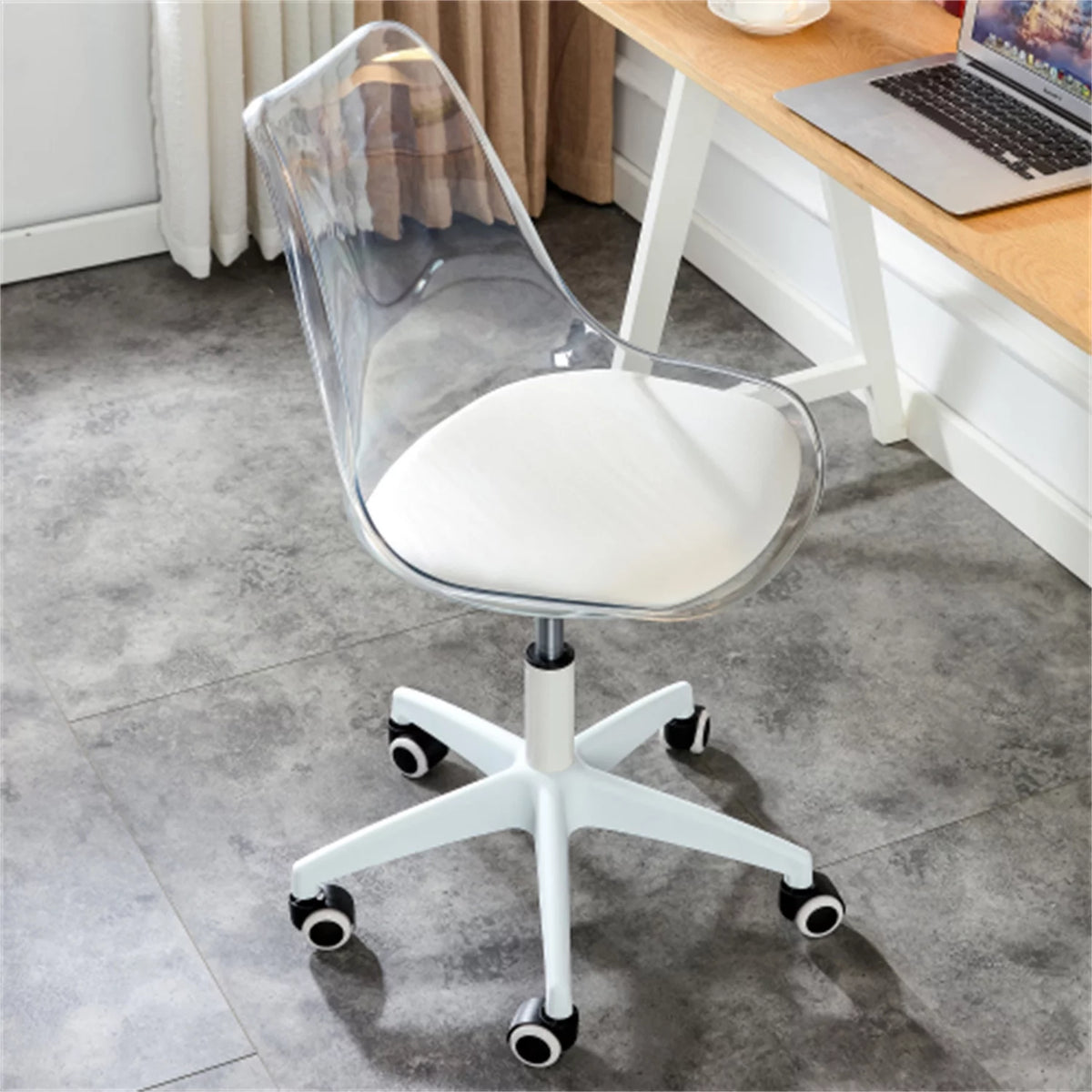 Adjustable 360 °Swivel Armless Computer Chair with Wheels E3953