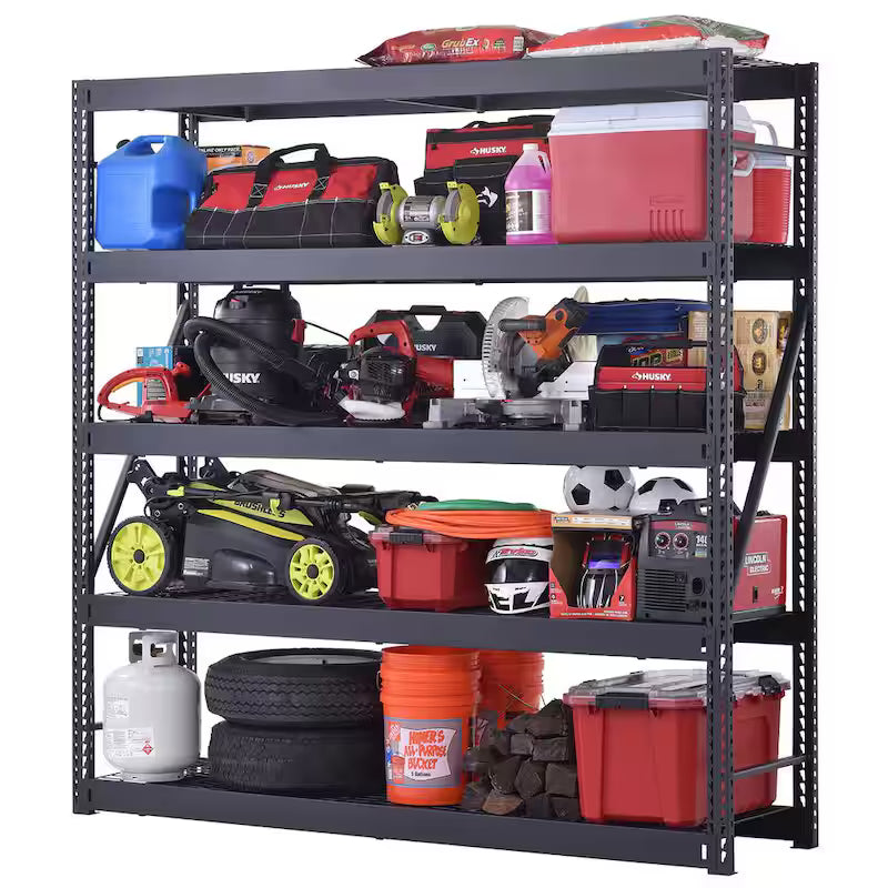 5-Tier Steel Garage Storage Shelving Unit in Black Z2454