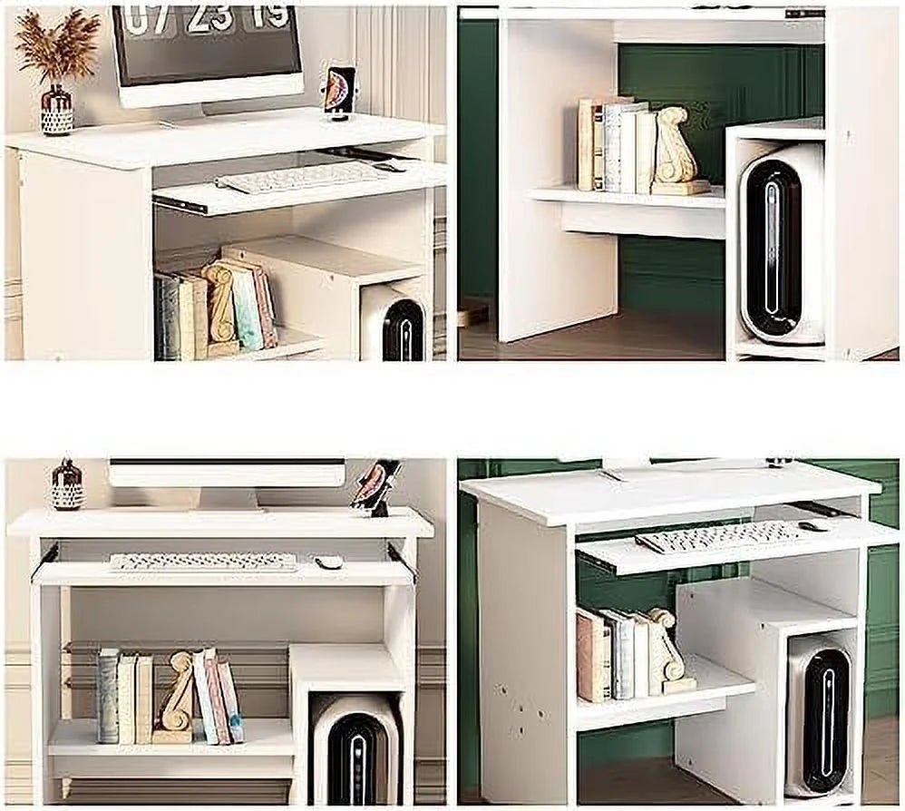 Computer Desk with Drawer Shelves Keyboard Tray X3454