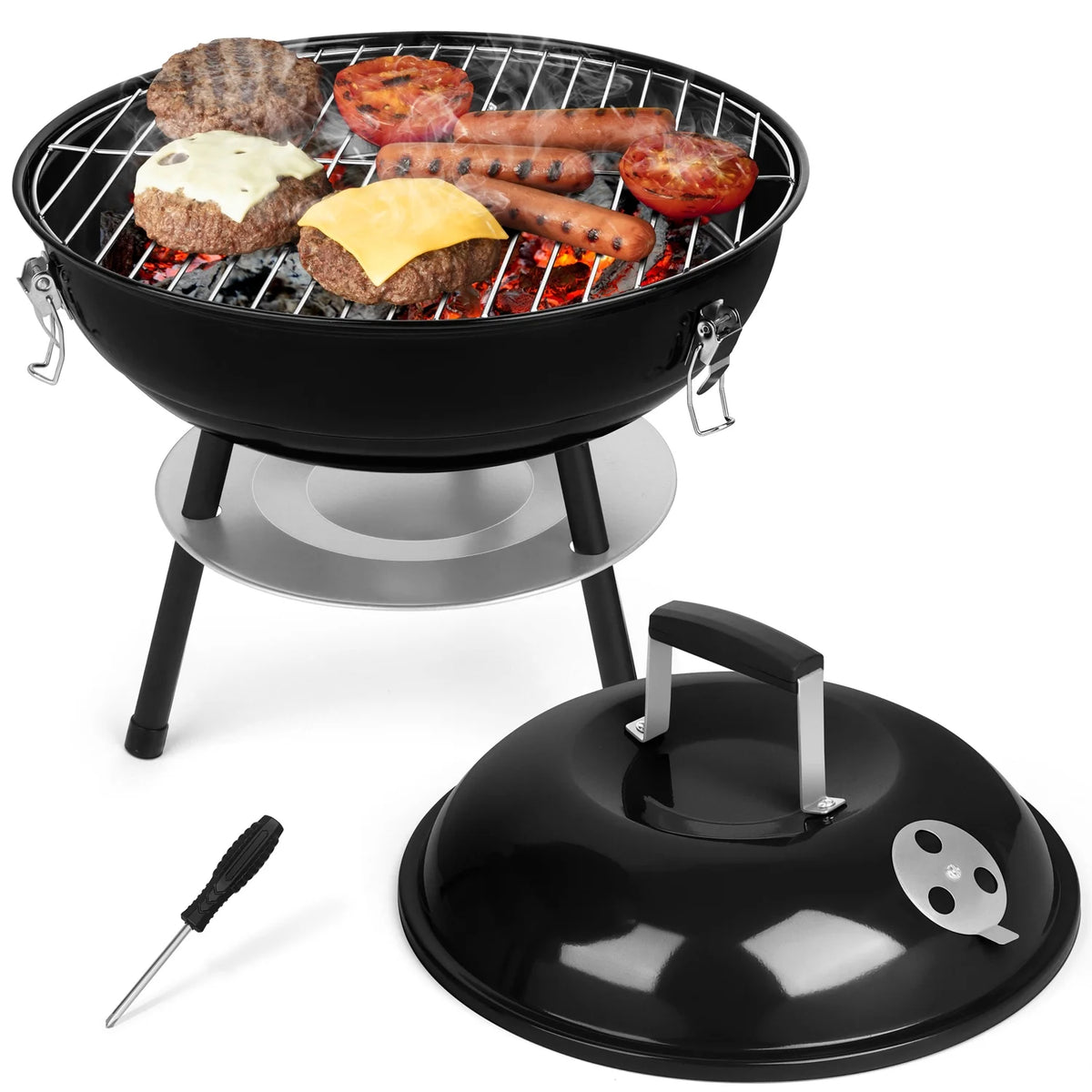 14 inch Portable Charcoal Grill with Black Lid T4655