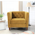 Yellow Velvet Square Armchair A280980