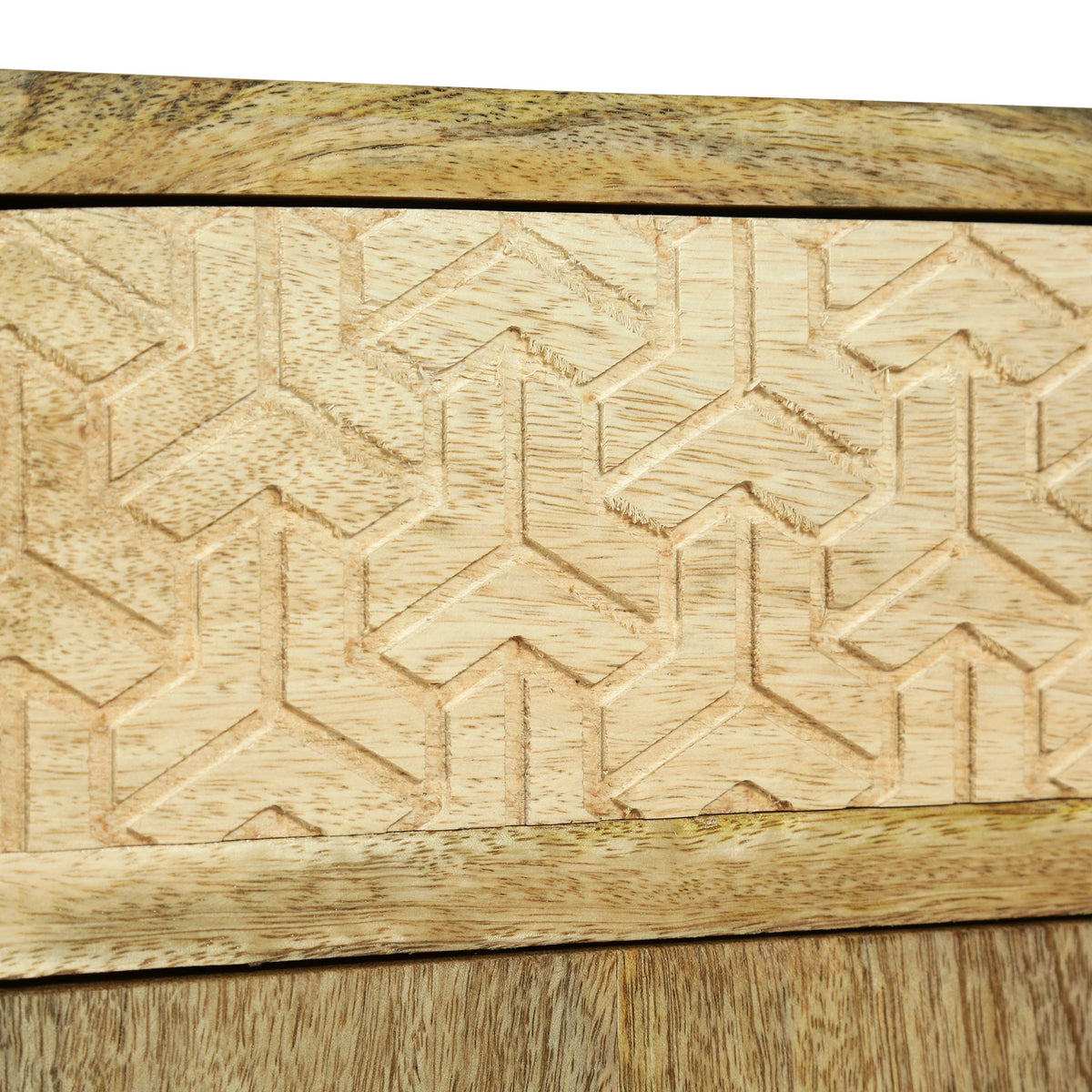 Handcrafted Mango Wood Nightstand with Storage C41624