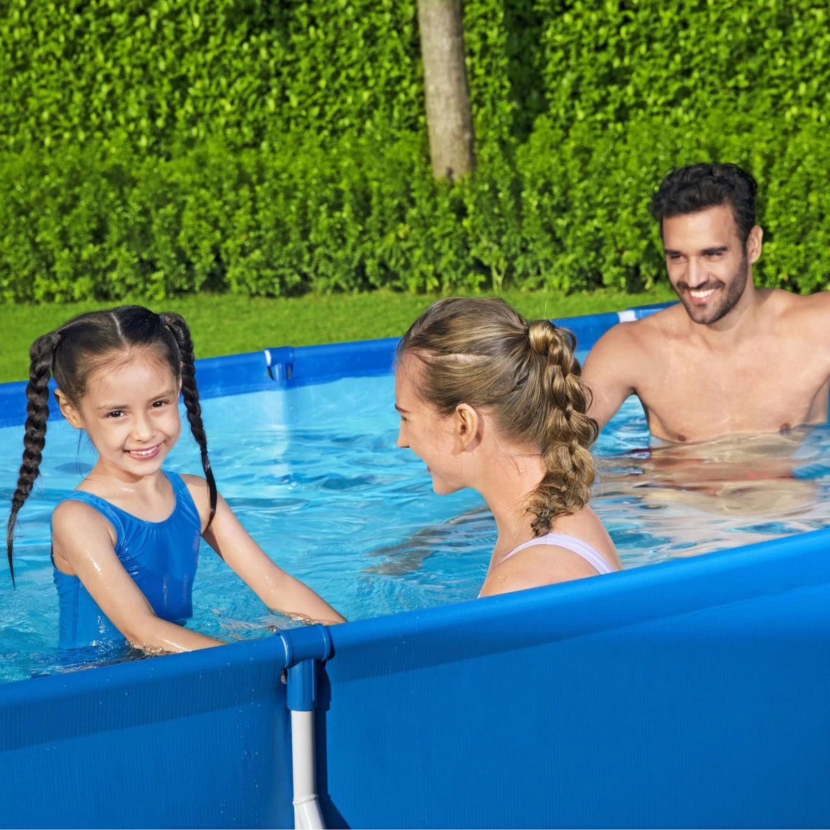 Steel Pro 9.8'x6.6'x26 Rectangular Above Ground Swimming Pool Set K2145