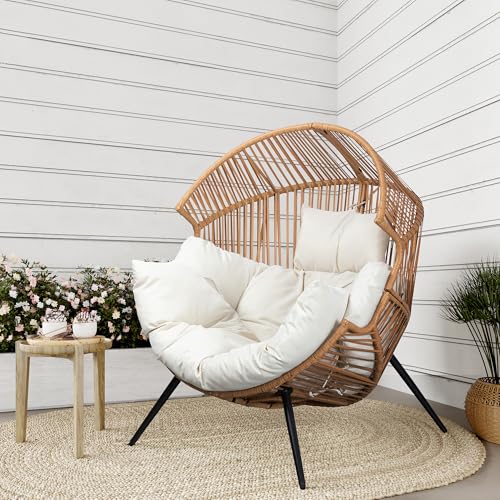 Oversized Wicker Egg Chair with Cushion V8777