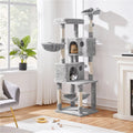 73''H Multilevel Cat Tree with 2 Condos & Scratching Posts B5901