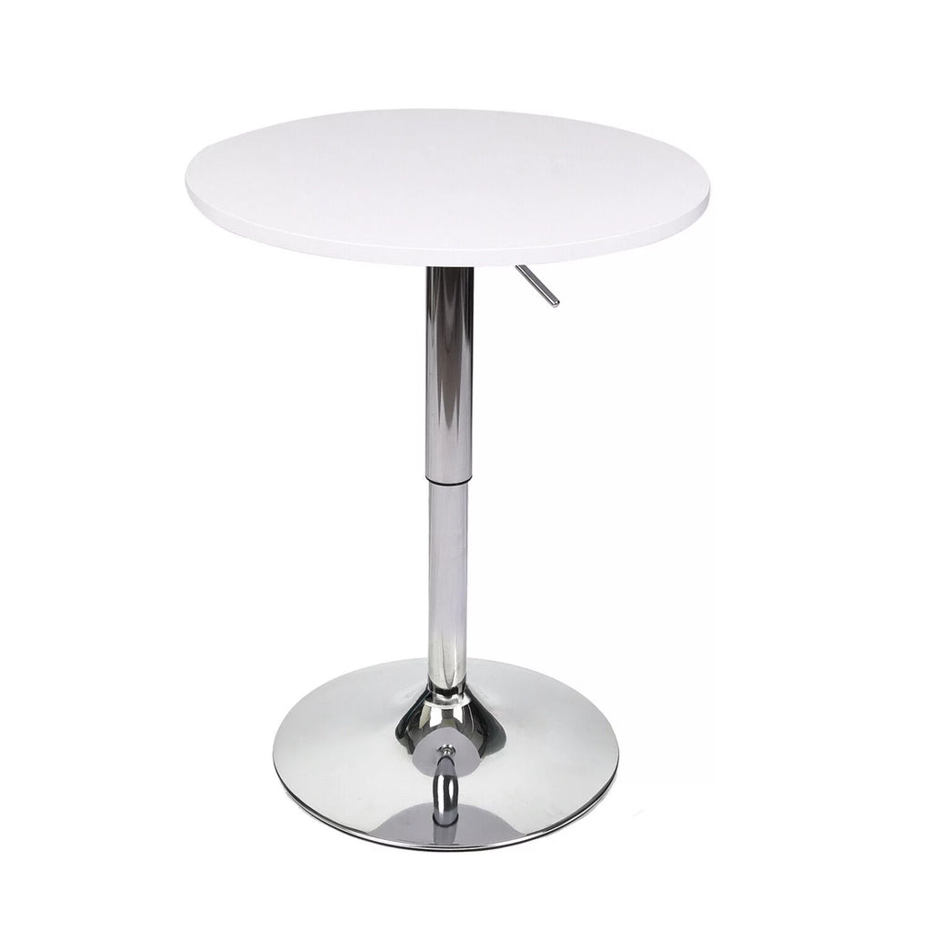 White Adjustable Height Round Bar Table I2717